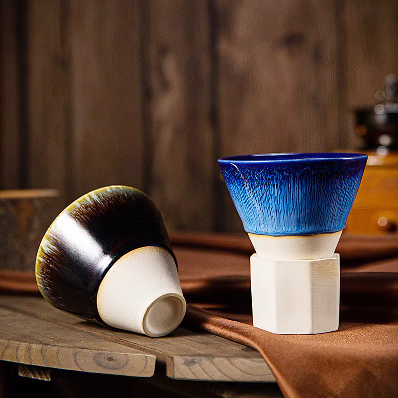 Tasse à café en poterie grossière rétro créative