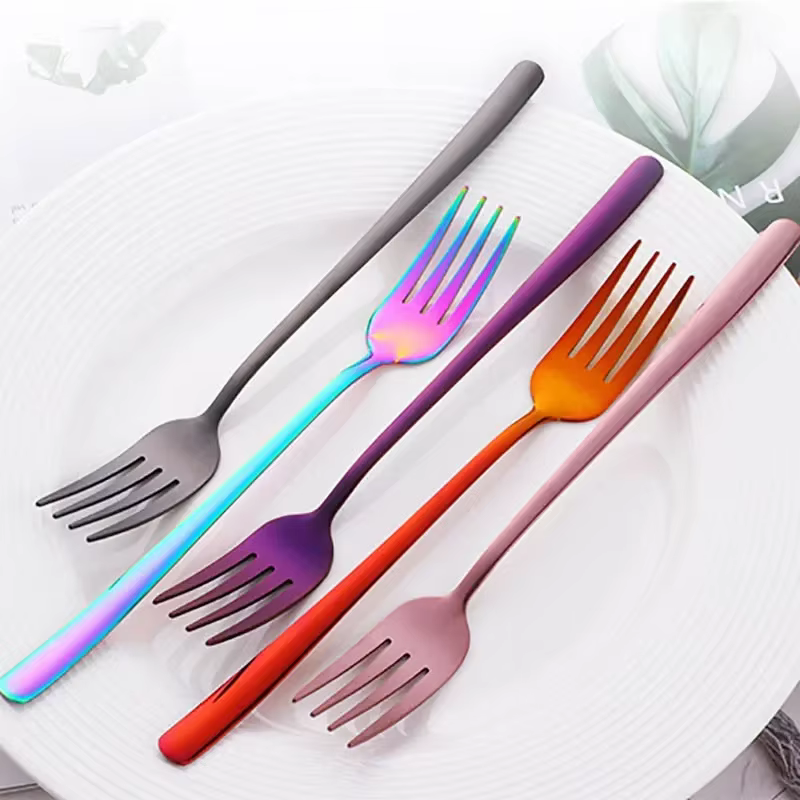 Fourchette QueFork à long manche en acier inoxydable