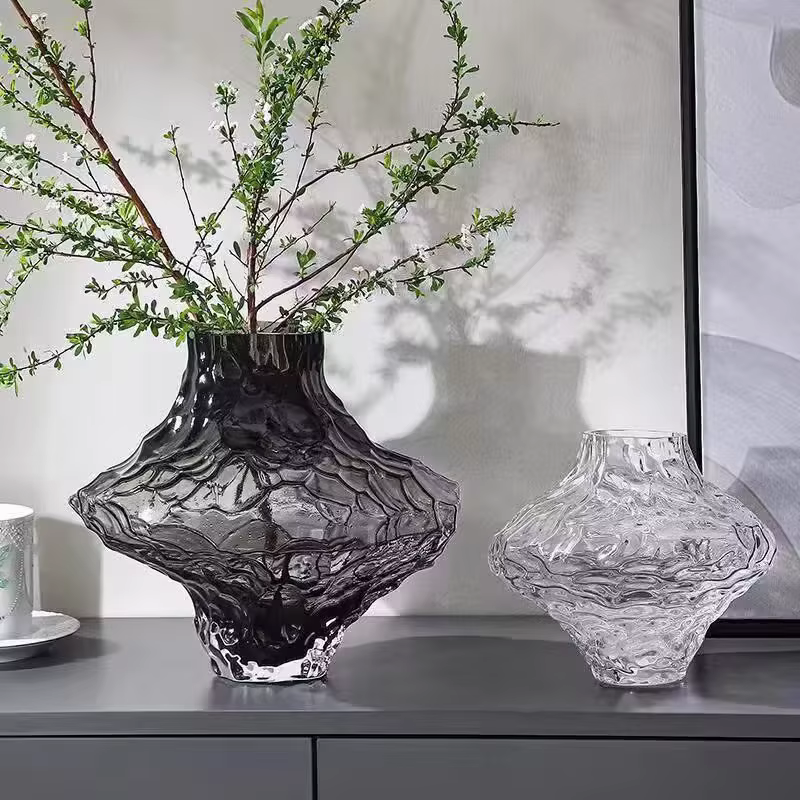 Vase en verre nordique Transparent