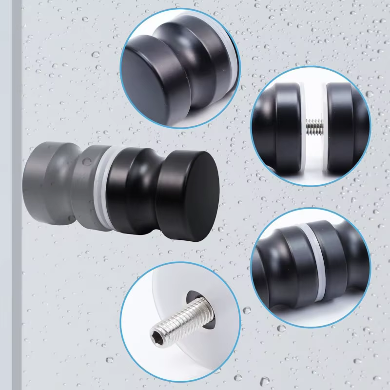 Poignée de porte de douche en verre, bouton pour portes de douche coulissantes, poignée double face, pièces de rechange pour quincaillerie de salle de bain pour divers types de portes en verre