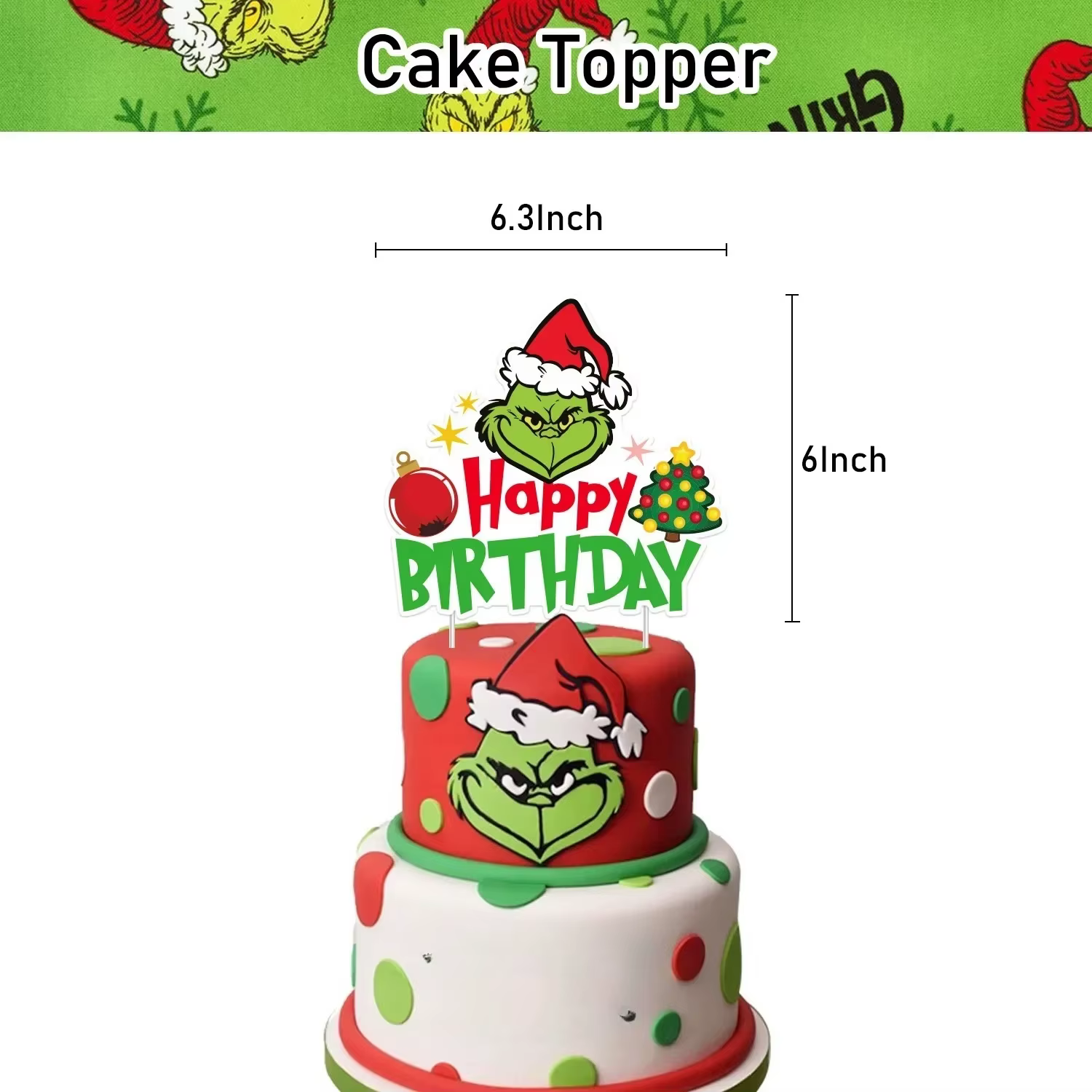 Vaisselle de fête d'anniversaire Grinch de noël