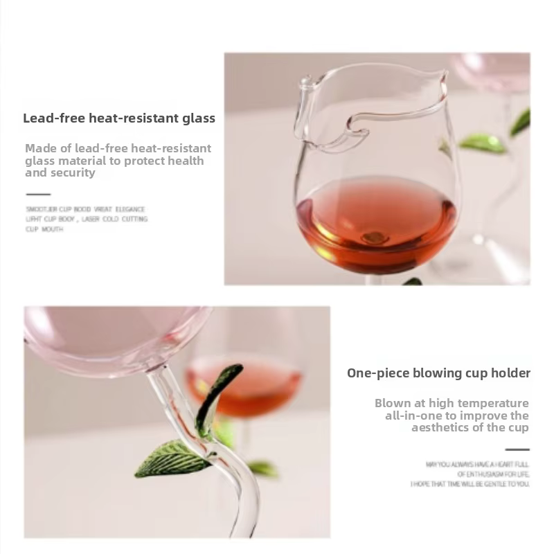 Verre à vin en or Rose