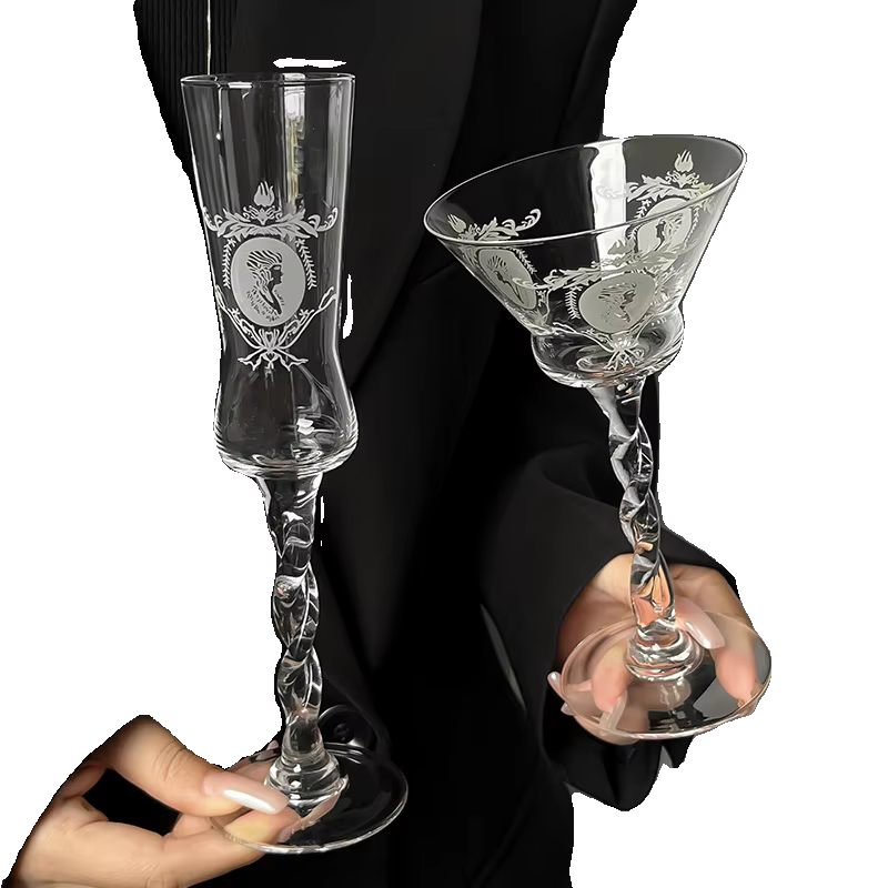 Verre à Cocktail à tige torsadée créative, gobelet en cristal de Style féerique pour boissons froides, présentation de fête, verre à vin inspiré de INS