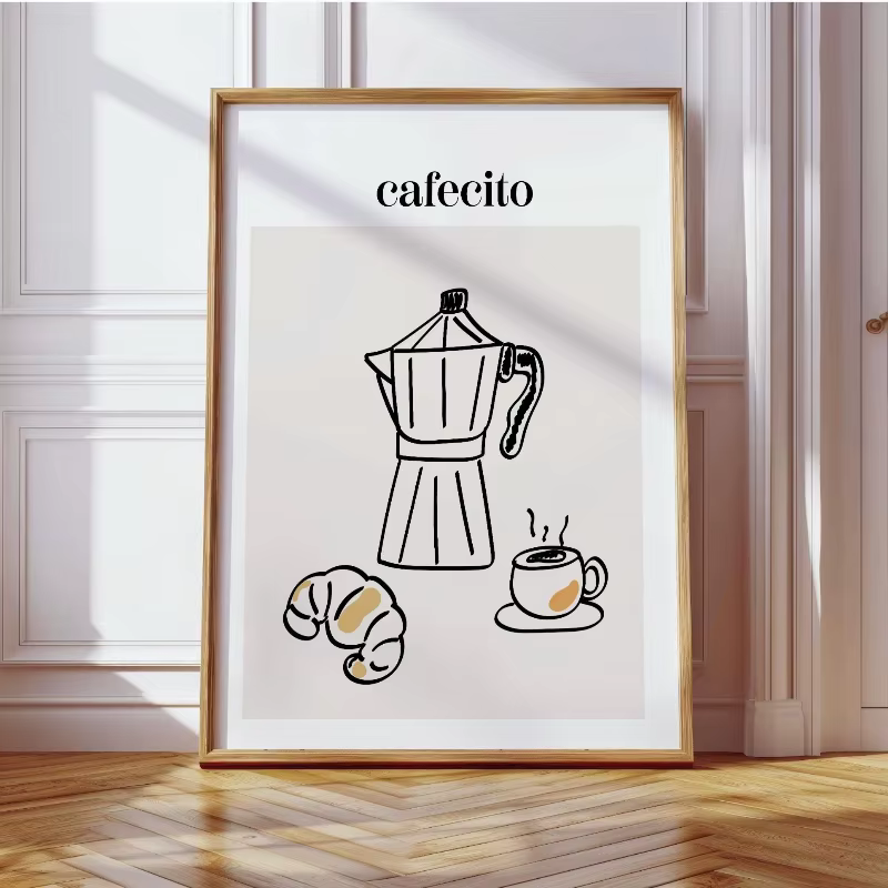 Affiches et impressions tendance de café latte et d'espresso pour la cuisine
