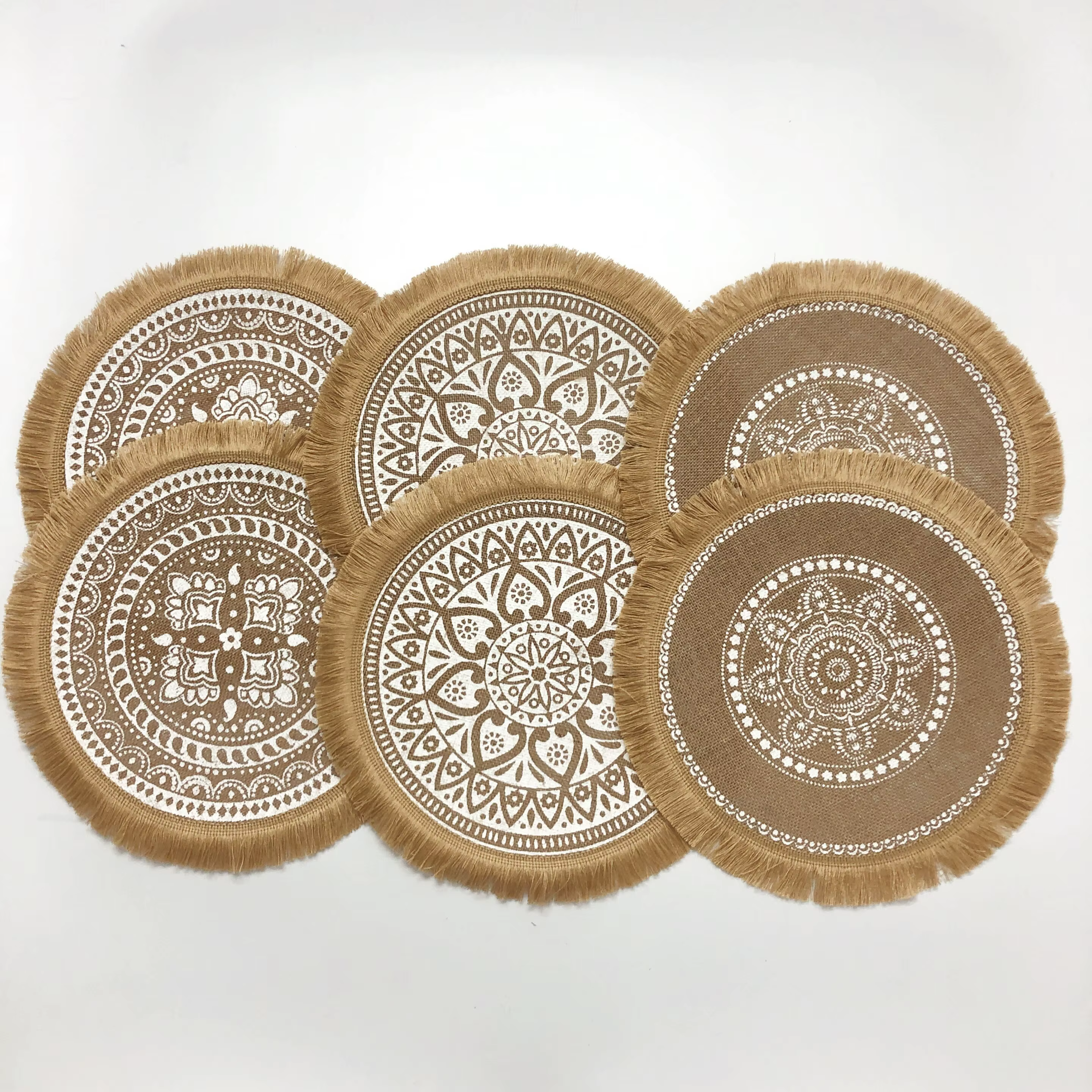 Napperons tissés en Jute Vintage naturel