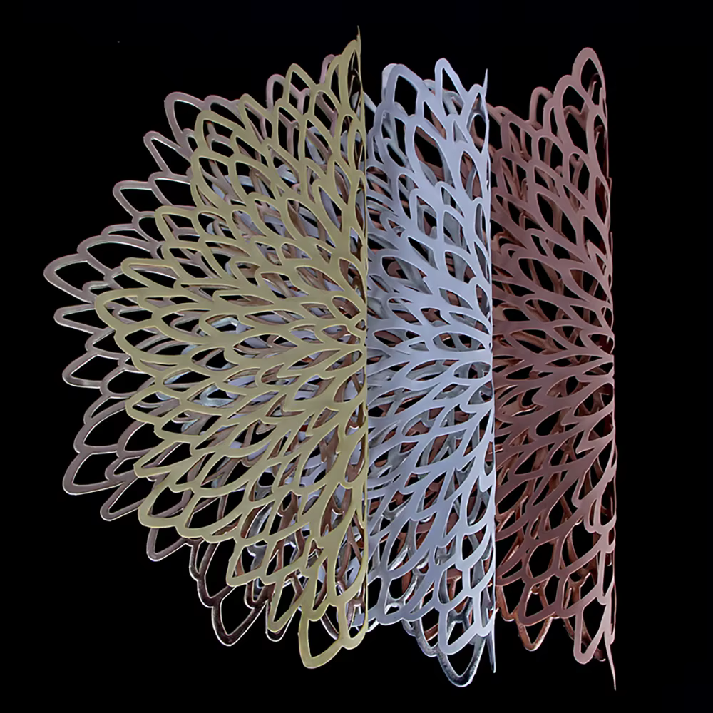 1 pièce de sets de table ronds dorés