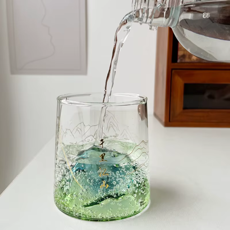 Tasse en verre créative vintage pour thé