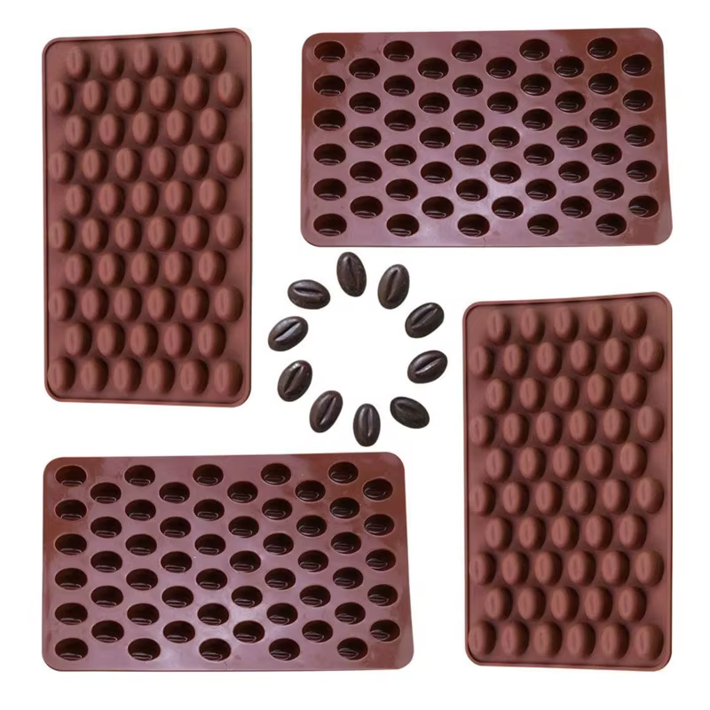 Nouveauté haute qualité Silicone 55 cavités Mini grains de café chocolat sucre bonbons moule