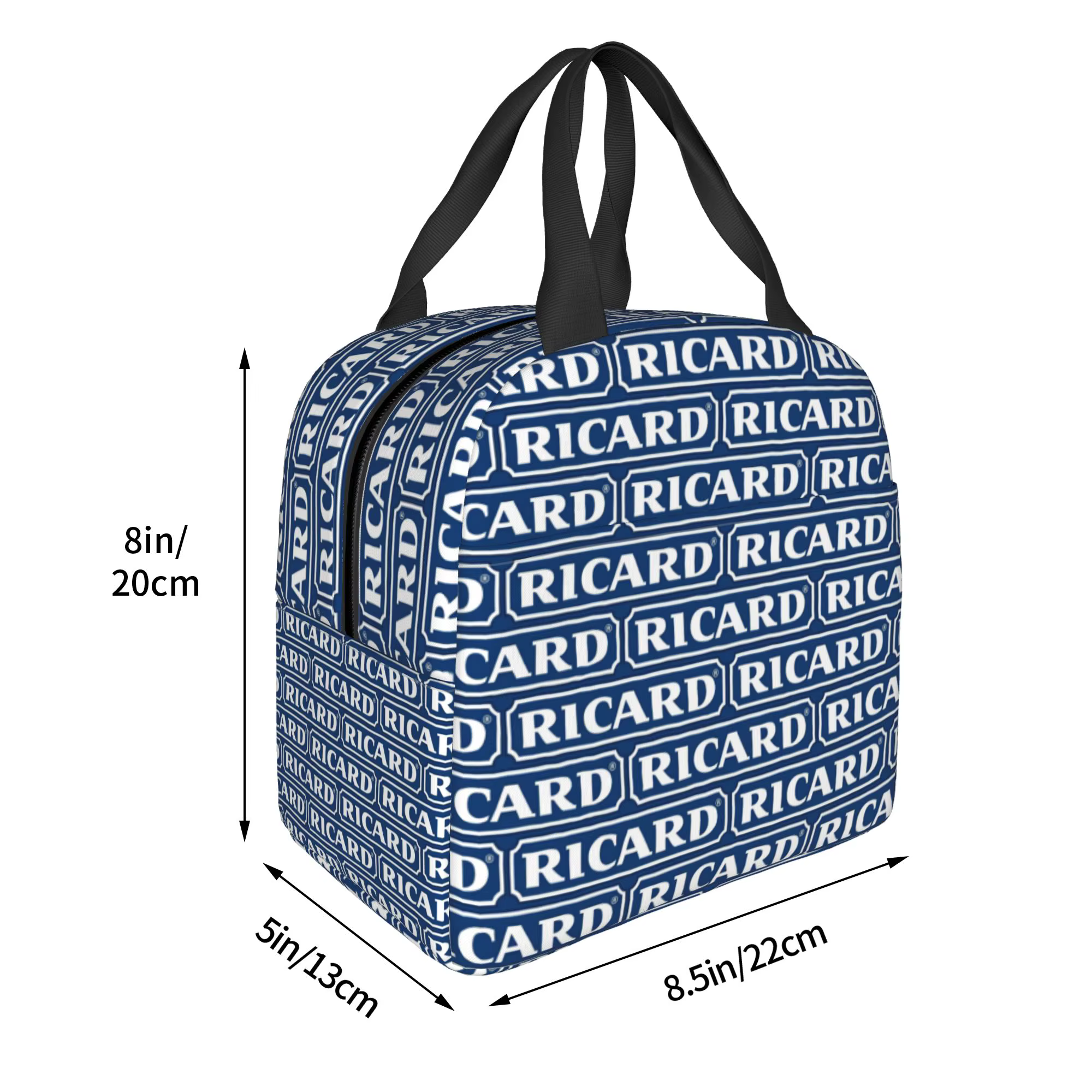 Sac à lunch avec logo Ricarded de Marseille France, boîtes à lunch isothermes pour hommes et femmes, pour le bureau des adultes