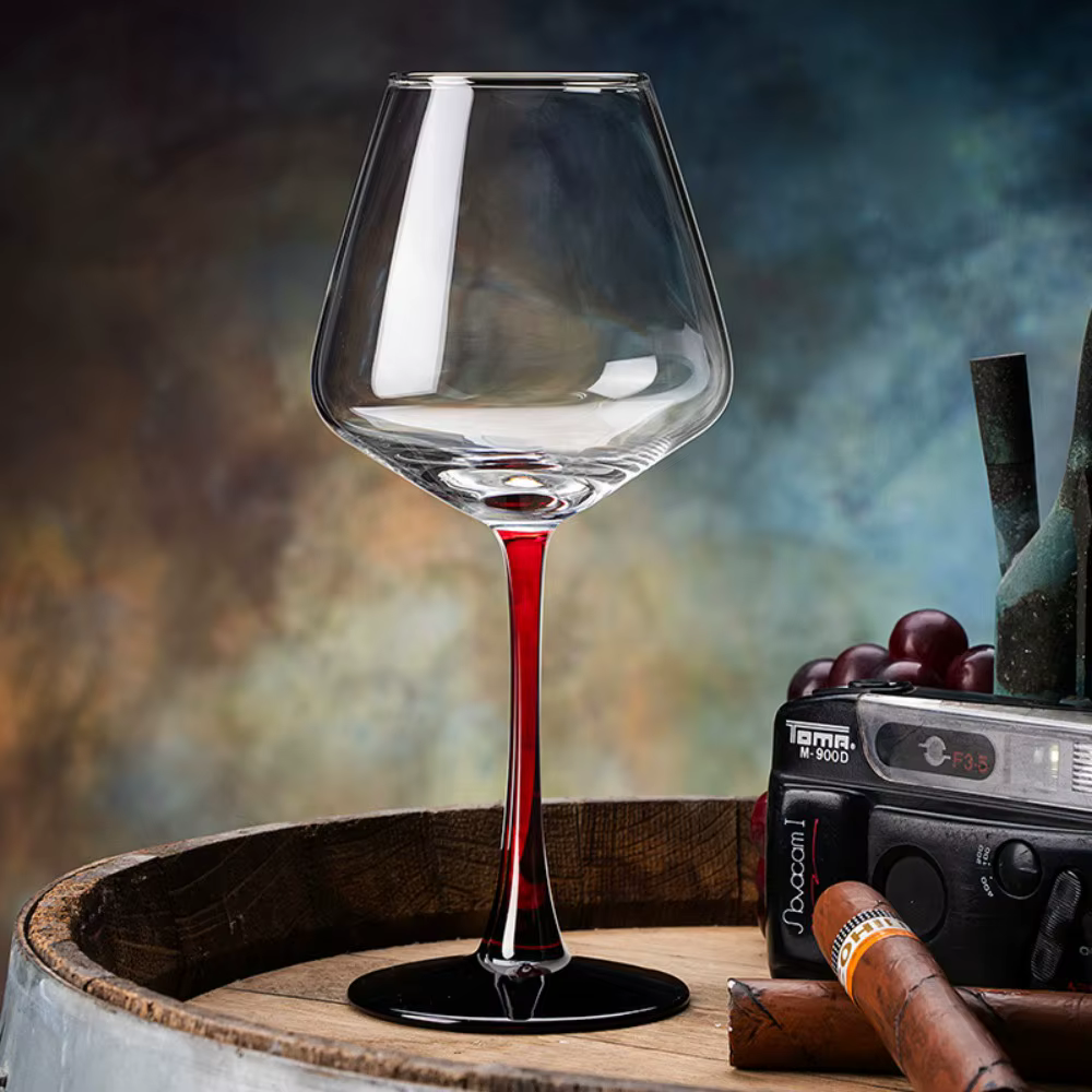 Verres à vin rouge en cristal soufflé à la main