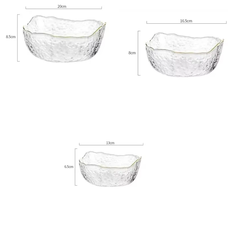 Bol en verre à salade de 380/750/1450ml