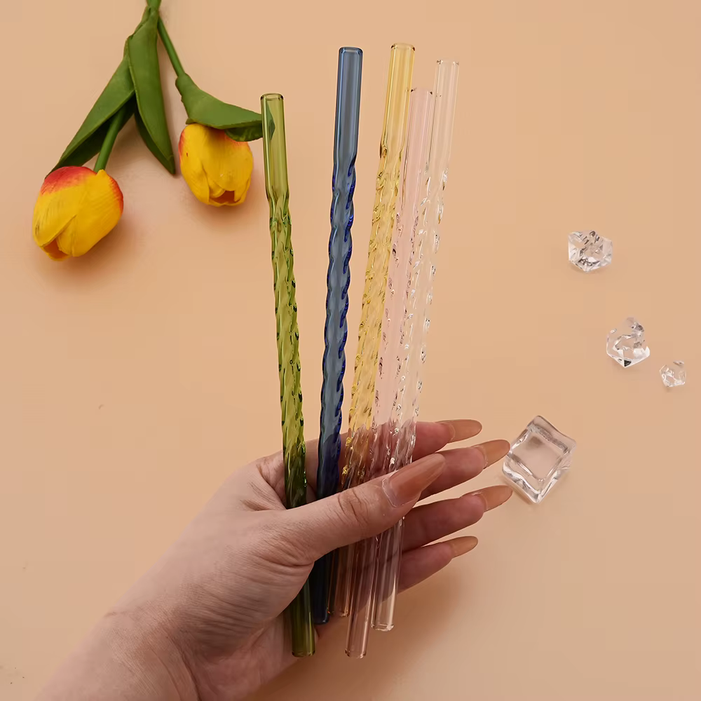 Pailles en verre réutilisables