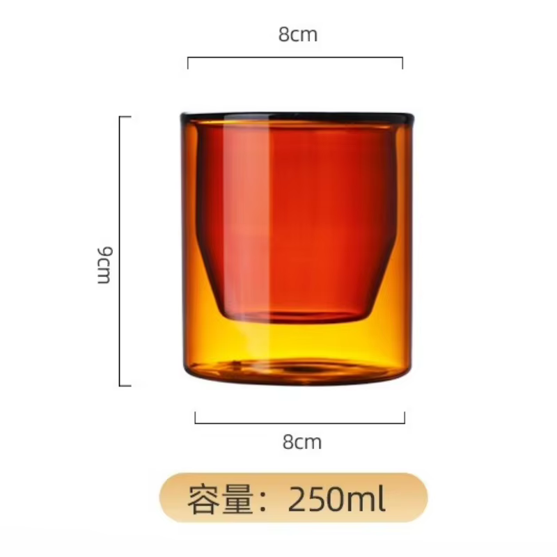 Tasse en verre à Double paroi en forme d'œuf de 250ml