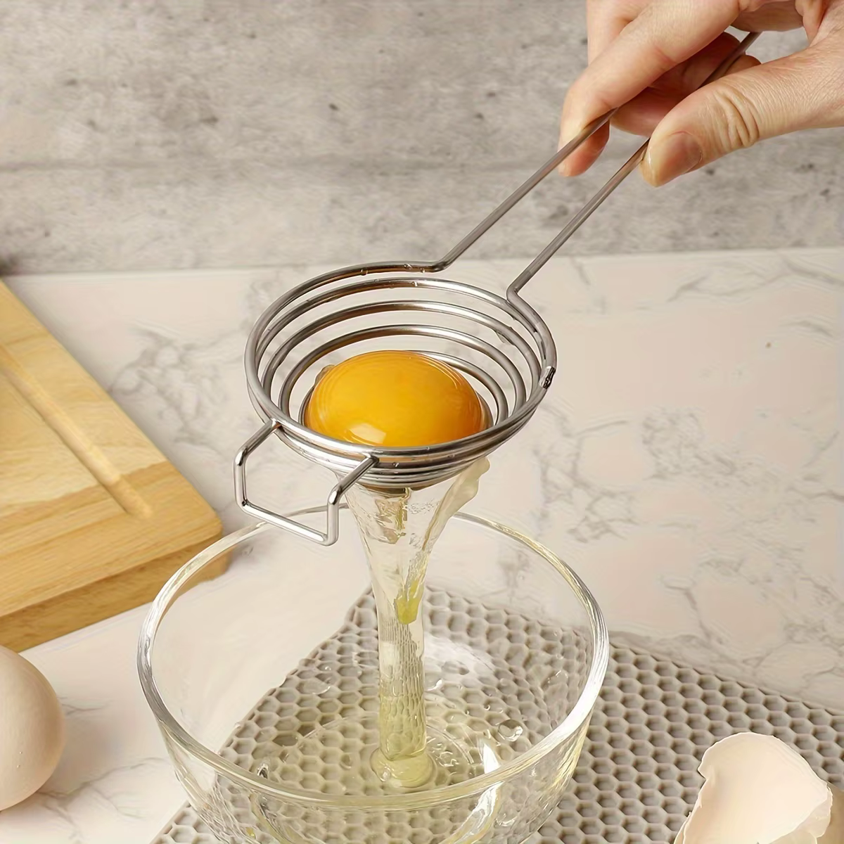 Séparateur de jaune d'œuf en acier inoxydable de qualité supérieure
