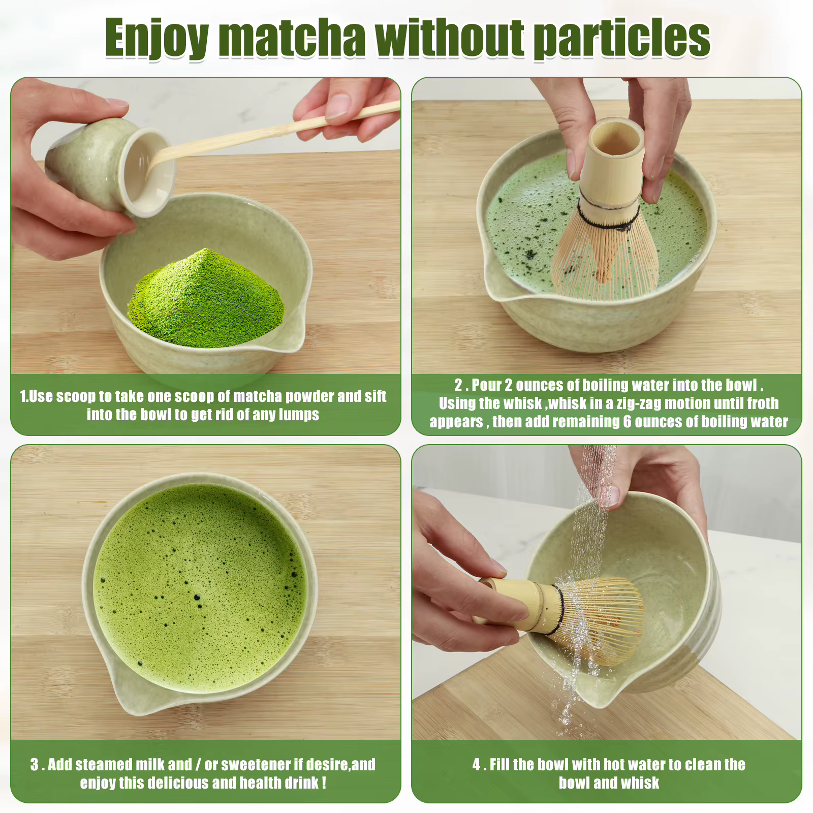 Kit de fabrication Matcha service à thé japonais cuillère (Chashaku)