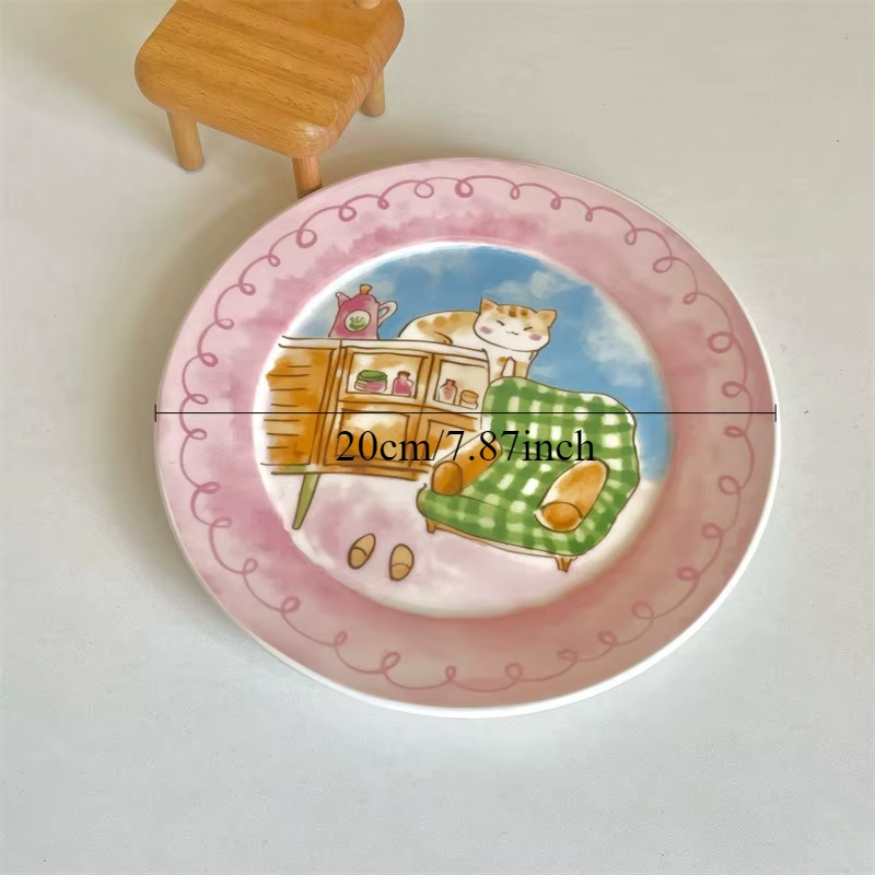 Assiette en céramique mignonne et ludique