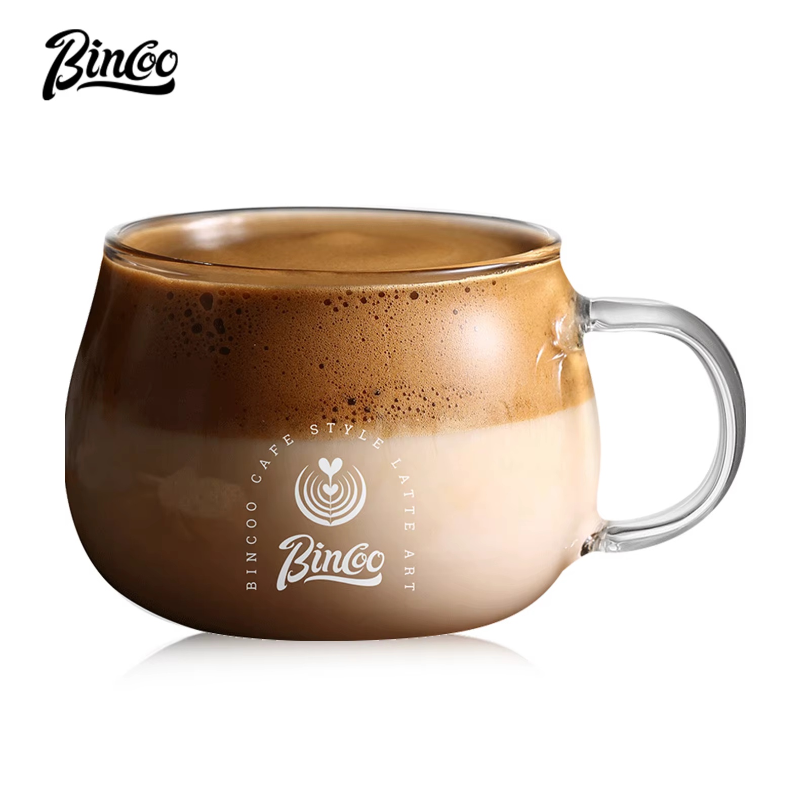 Bincoo-Tasse à café en verre borosilicate avec poignée