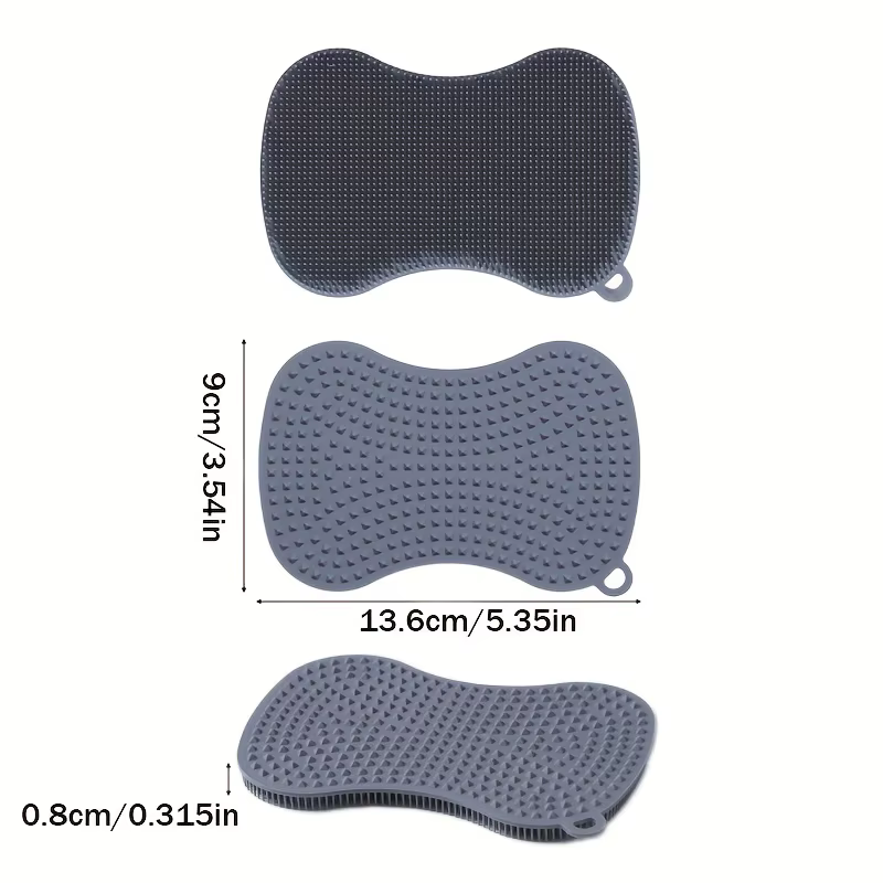Brosse à vaisselle double face en Silicone