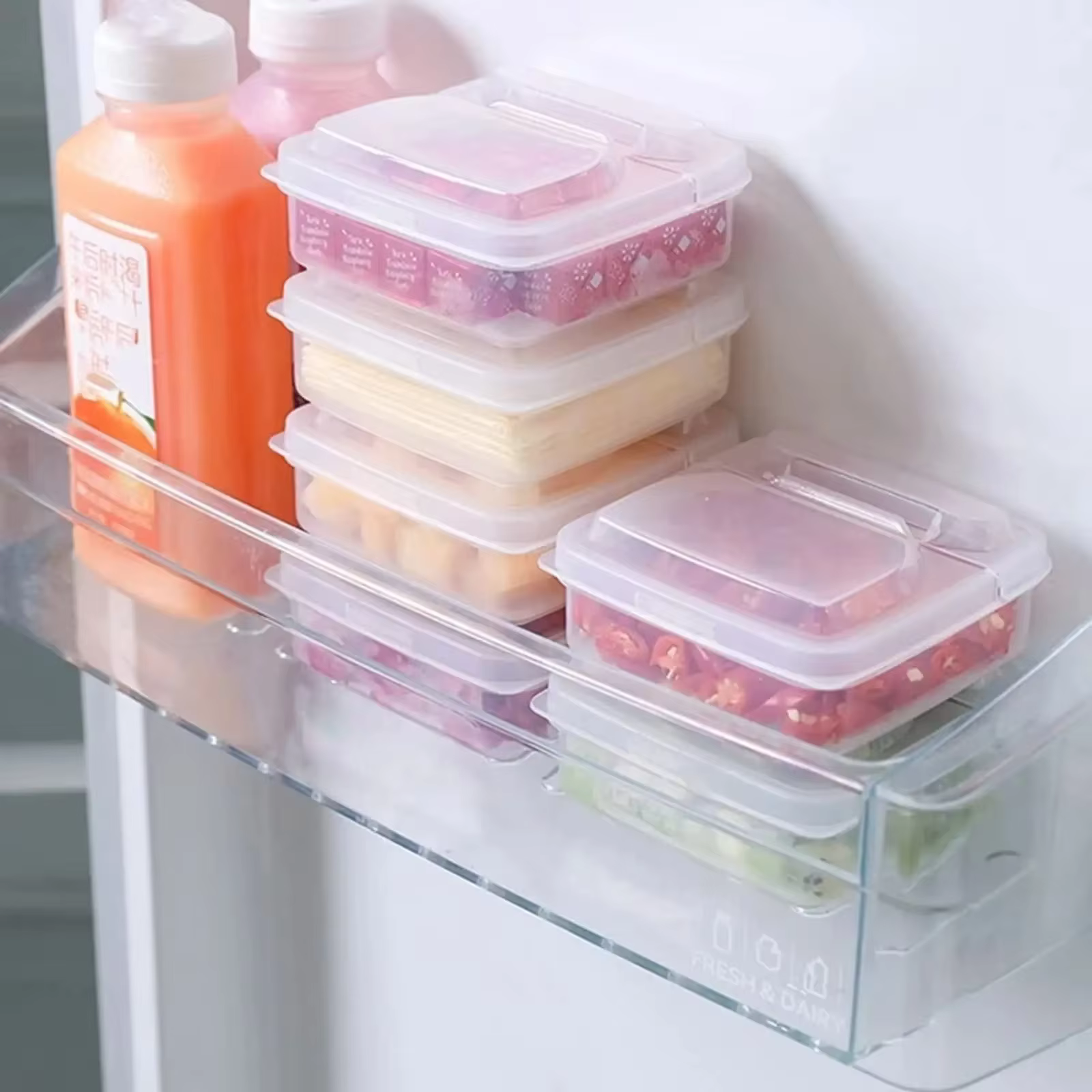 Récipient de fromage en tranches pour réfrigérateur
