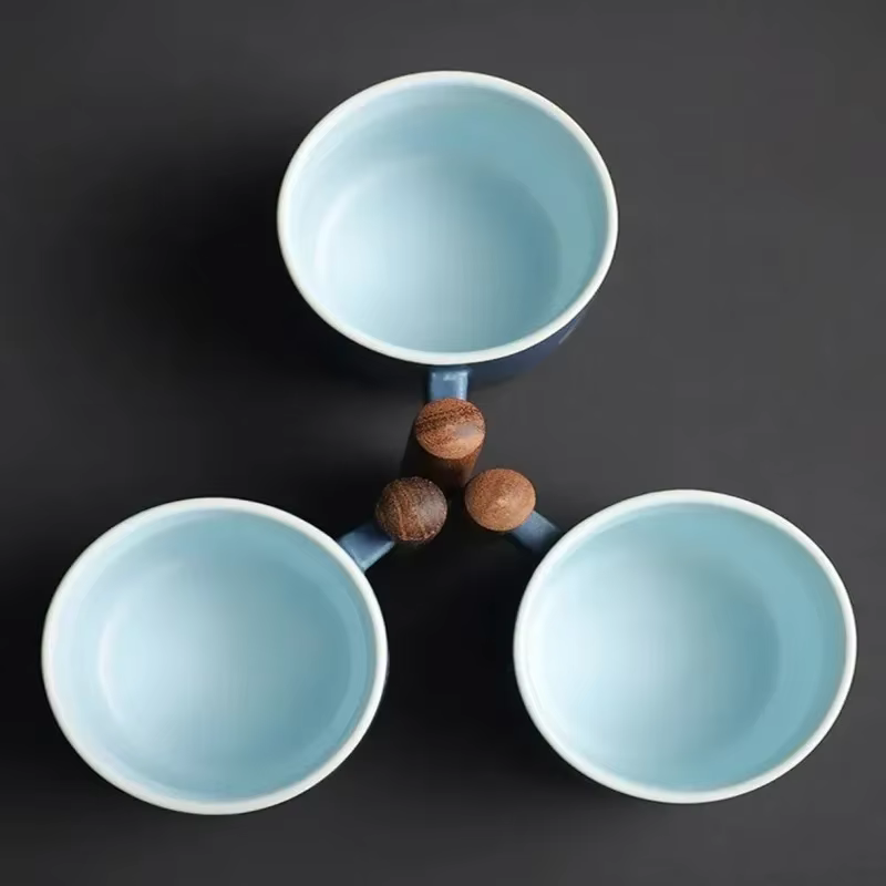 Tasse à café créative faite à la main, exquise, Vintage, avec manche en bois, tasses, verres, cuisine, Bar à manger, maison