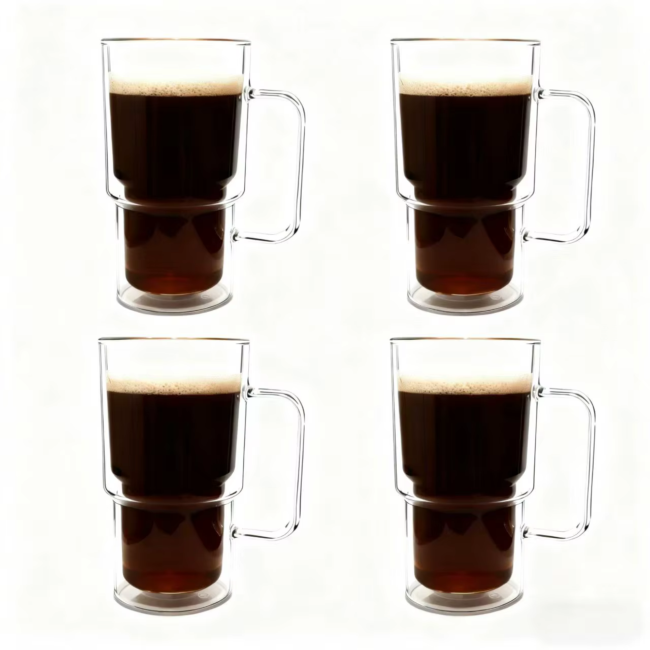 1/2/4 pièces-récipient de tasse en verre à haute teneur en borosilicate