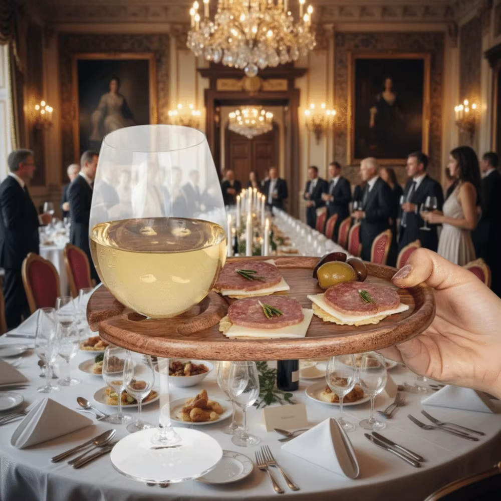 Plateaux à apéritifs en bois à surface lisse