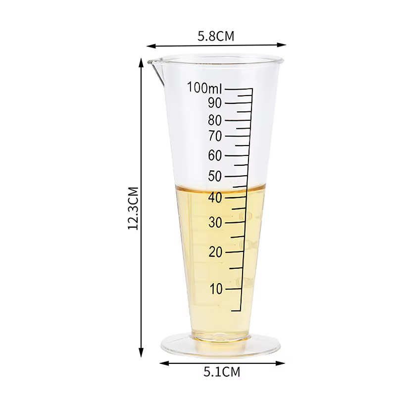 Tasse à mesurer en acrylique de qualité alimentaire de 100 ml avec balance – Sans BPA