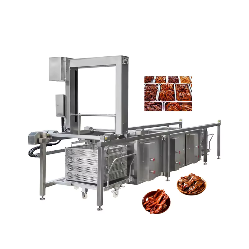 Solution complète pour la transformation de viande braisée, ligne de cuisson continue pour la préparation de bœuf et de mouton, machine de cuisson pour cantines, personnalisable