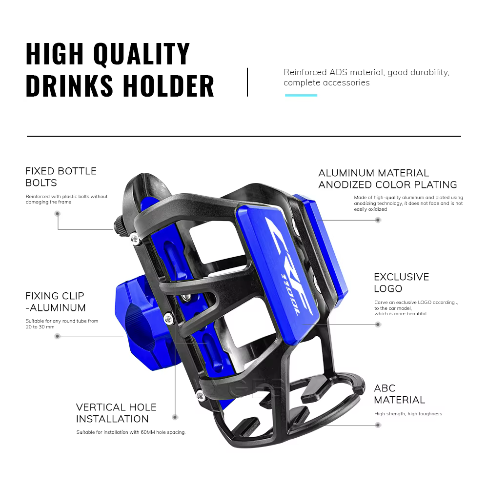 Porte-bouteille d'eau de boisson de moto pour Honda CRF1100L Africa Twin CRF 1000 L NC750X NC 750 X porte-boissons porte-gobelet d'eau