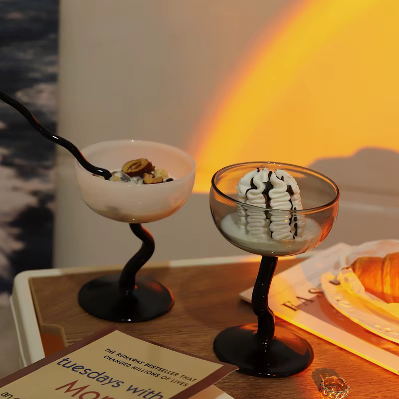 Bol rond gobelet Dessert tasse en verre