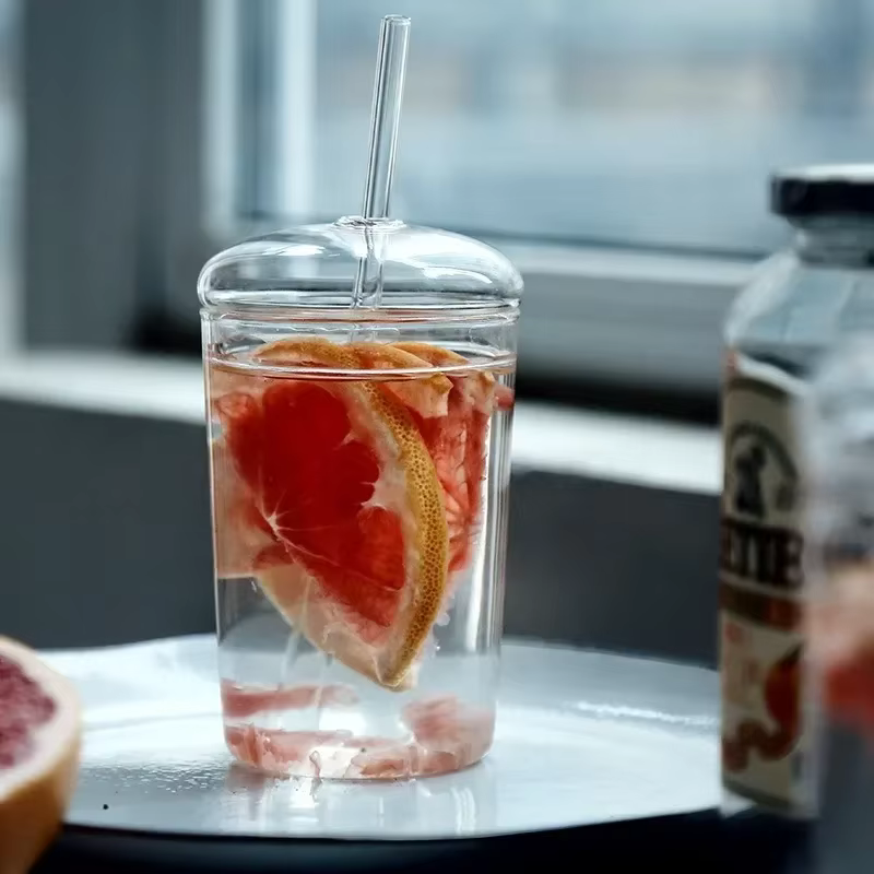 Tasse à café glacée en verre Transparent de 450ML