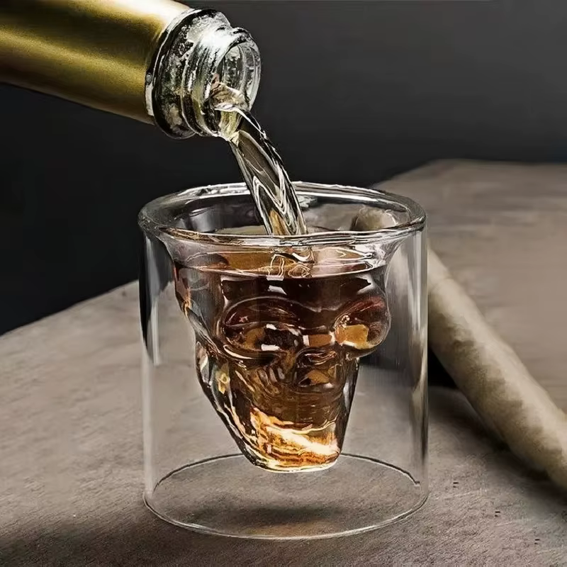 Gobelets en verre crâne 25/75/150/250ml