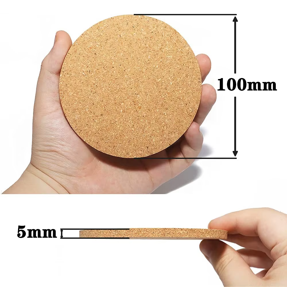 Dessous de verre en liège gravé, routes rurales, Bus, tasse à thé, café, support de boissons pour la cuisine, tapis en bois naturel, vaisselle ronde pour boissons
