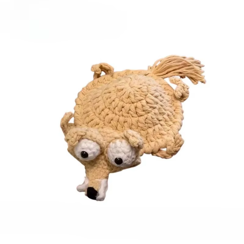 Sous-verre en forme d'écureuil crocheté à la main