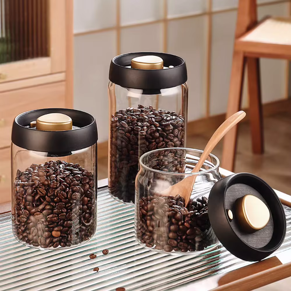 Pot scellé sous vide, bouteille de stockage de grains de café