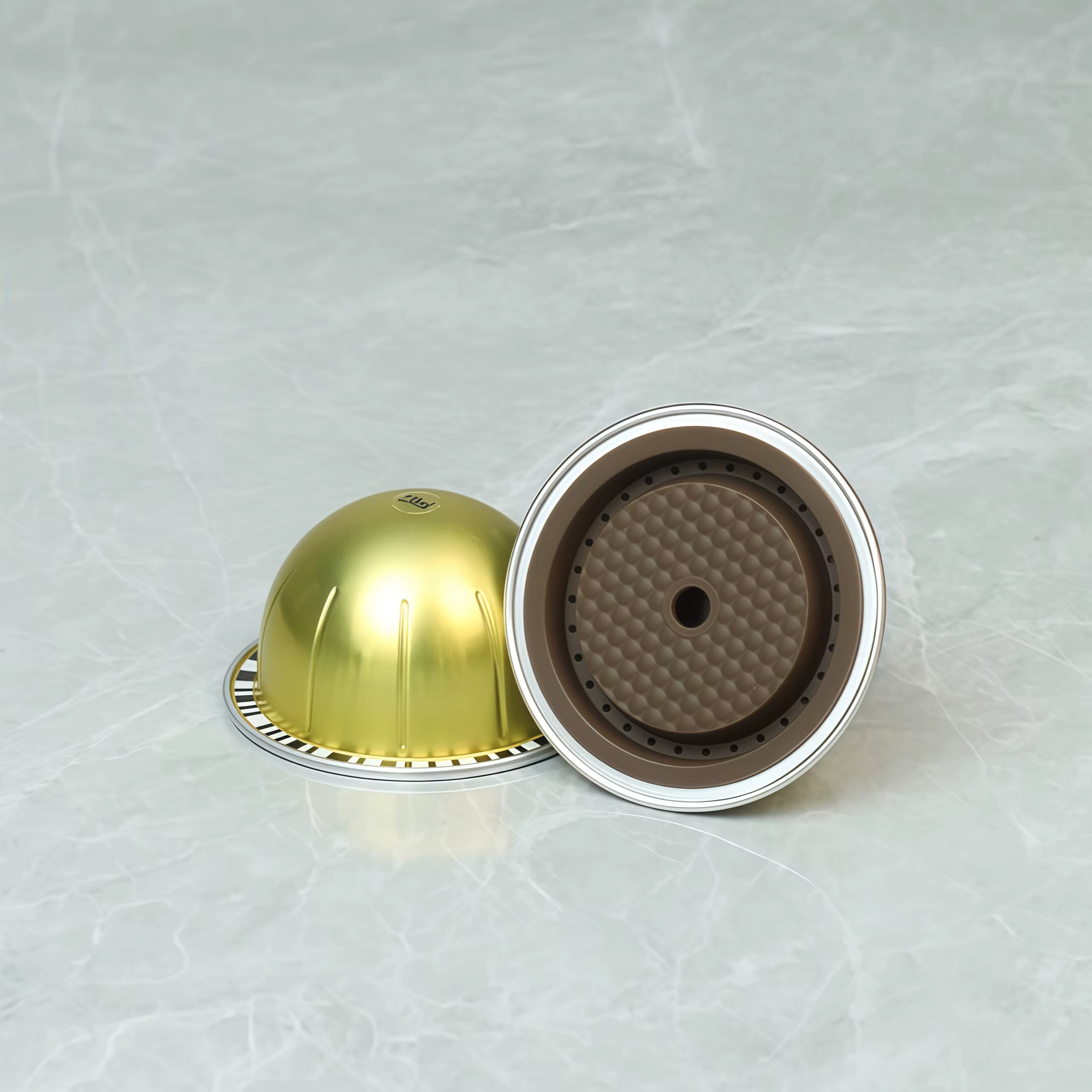 Coque de filtre à café réutilisable en or
