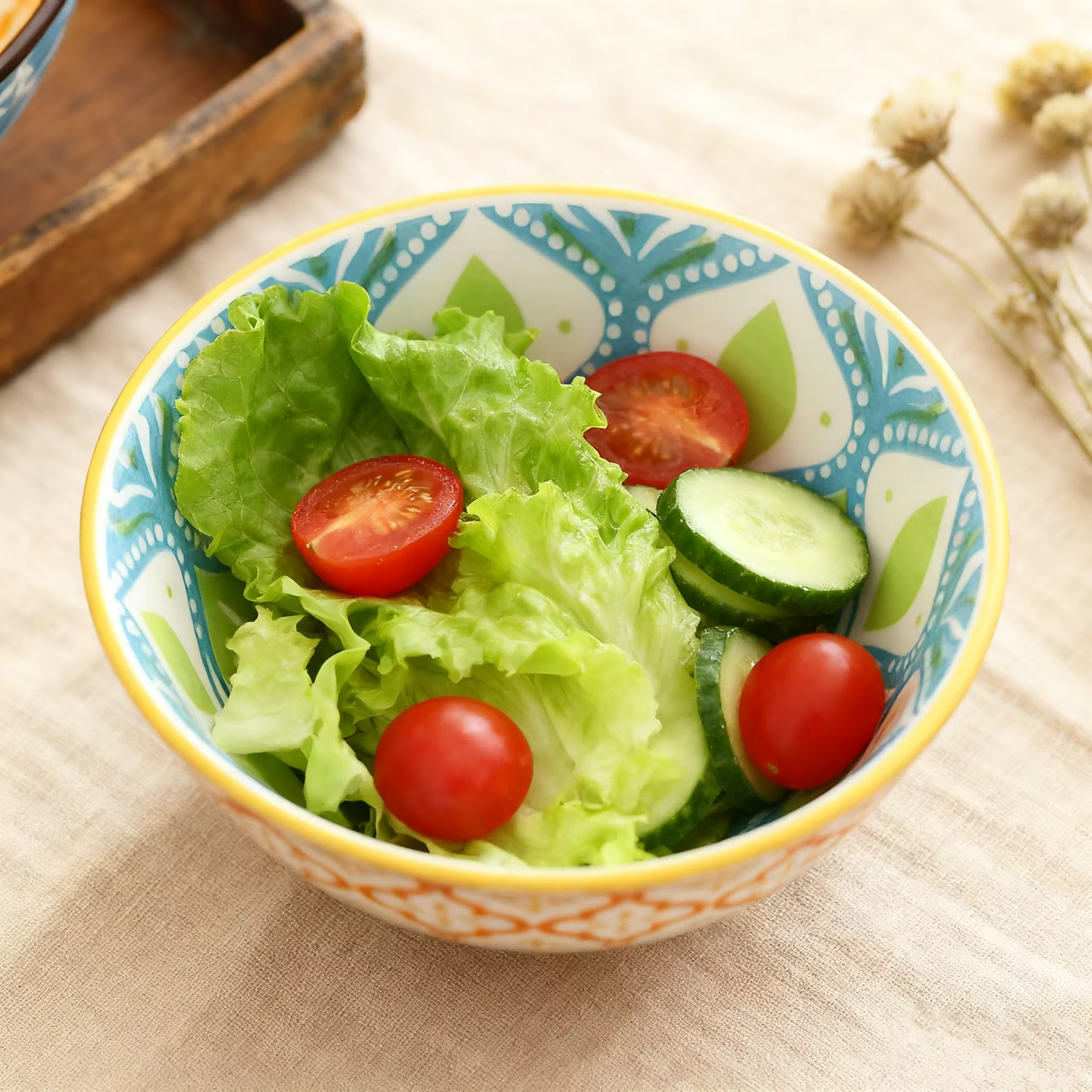 Ensemble de bols en céramique bohème 4 pièces-salade