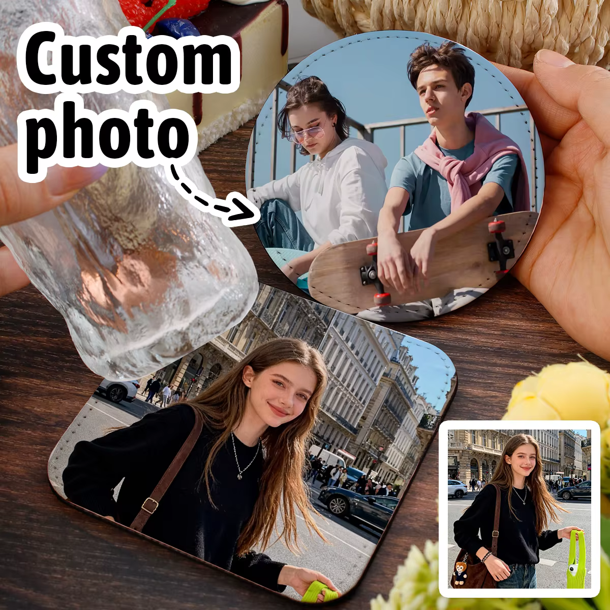 Sous-verre personnalisé avec photo