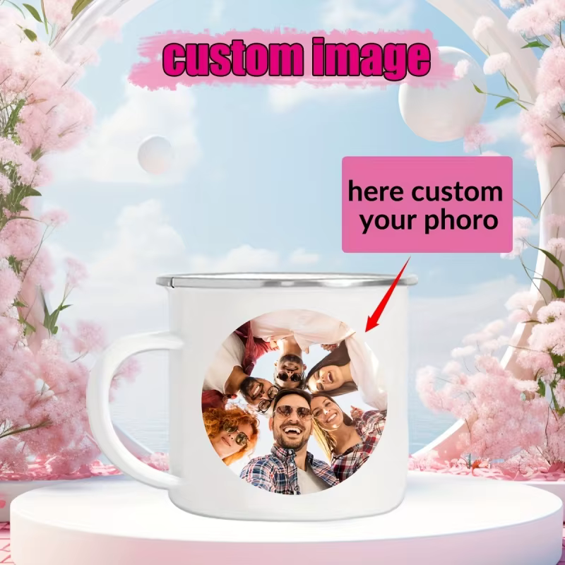 Mug en émail personnalisé avec photo/logo - Mini mug