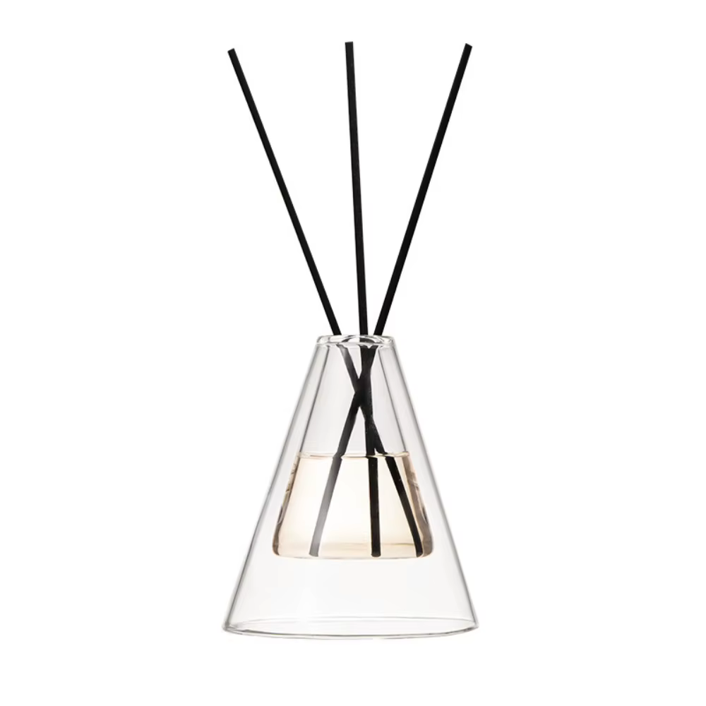 Bouteille en verre d'aromathérapie triangulaire Double couche
