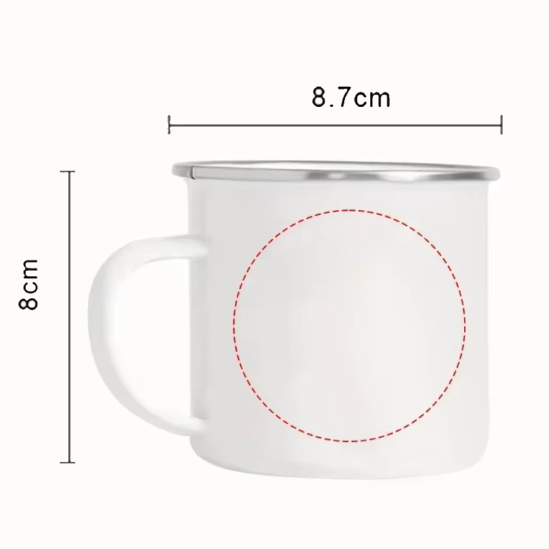 Mug en émail personnalisé avec photo/logo - Mini mug