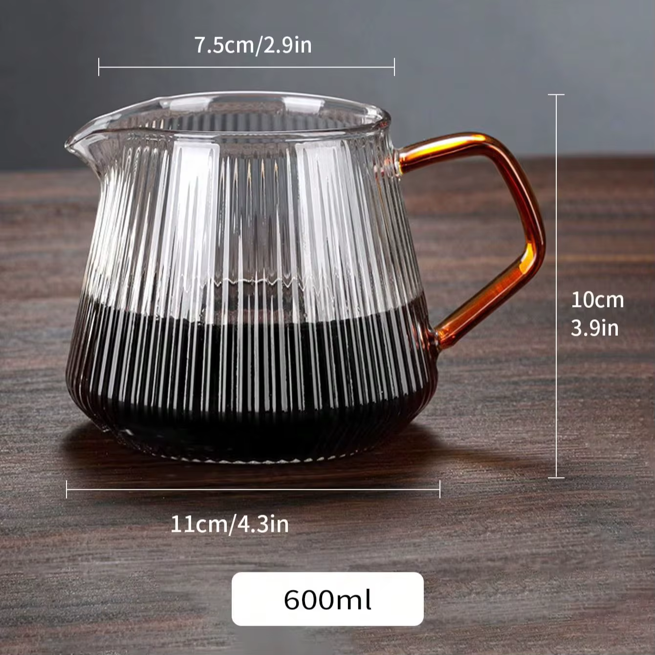 Leeseph-Serveur de café en verre pour verser sur le café et le thé