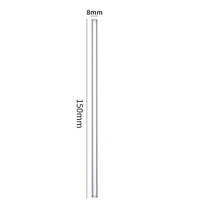 Lot de 5 pailles en verre borosilicate écologiques