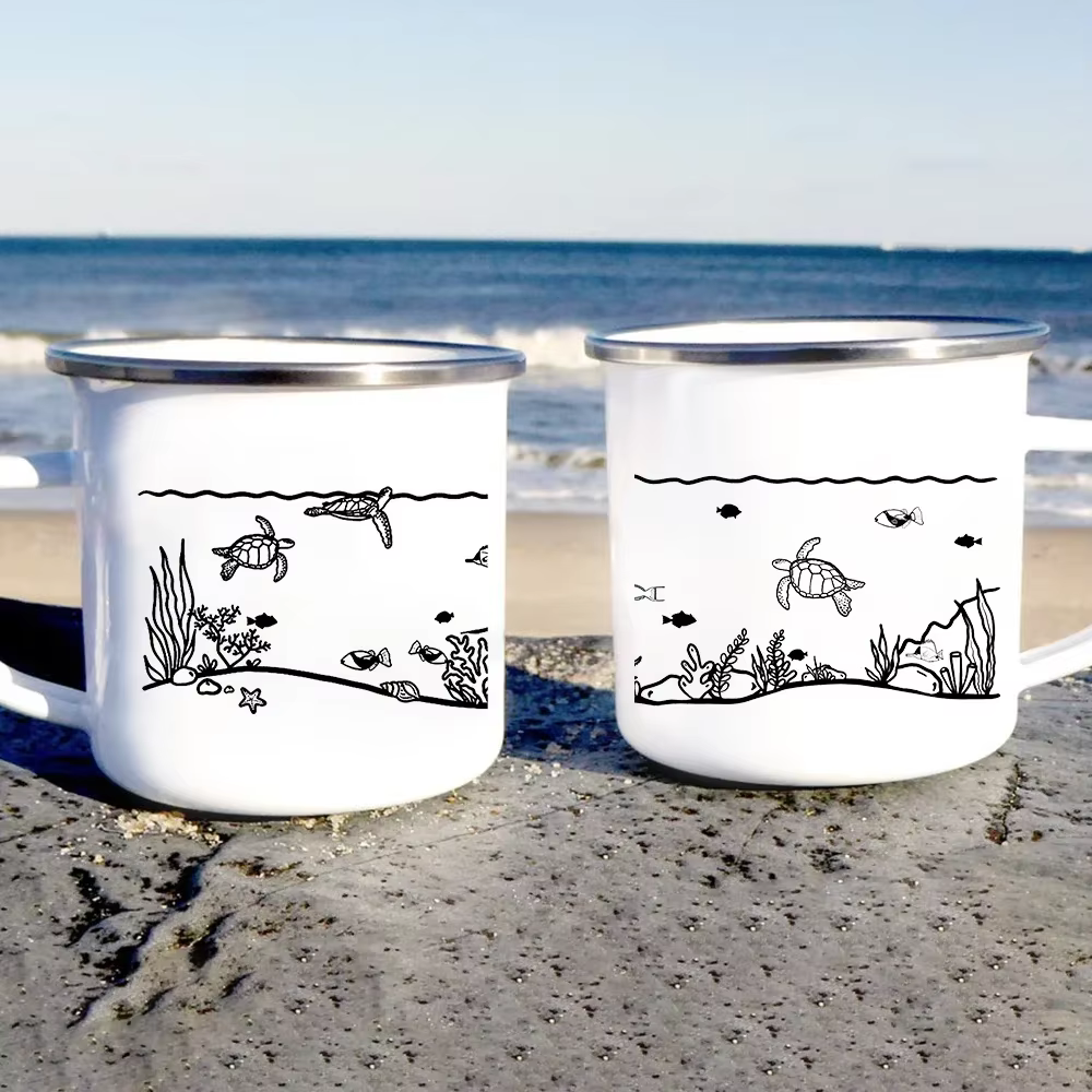 Tasse à café en émail personnalisée