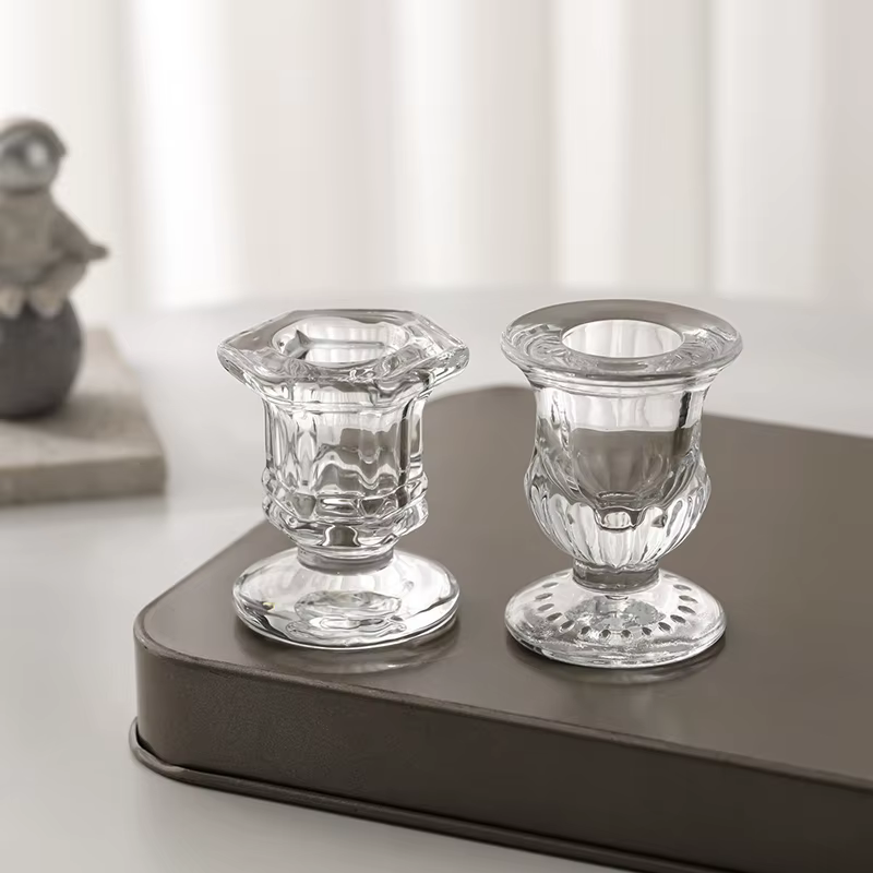 Bougeoir en verre décoratif nordique