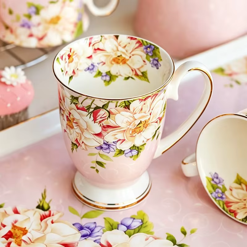 Tasse à café en céramique de porcelaine d'os de 300ML