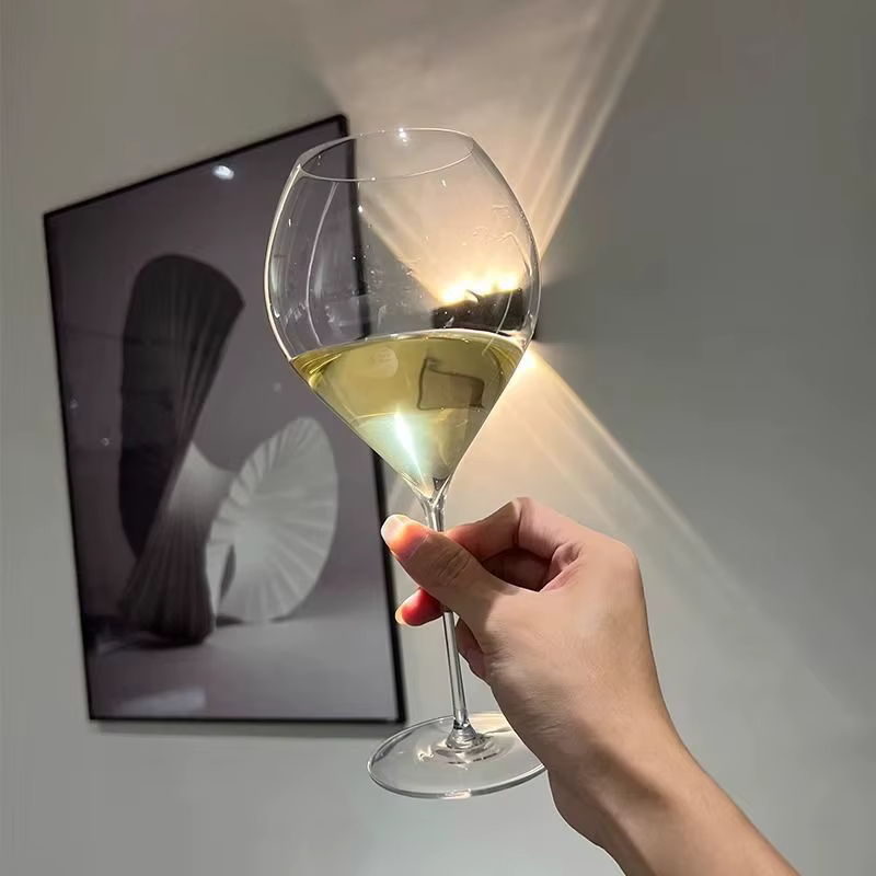 500ml Large Ultra-thin Sheer Red Wine Glasses White