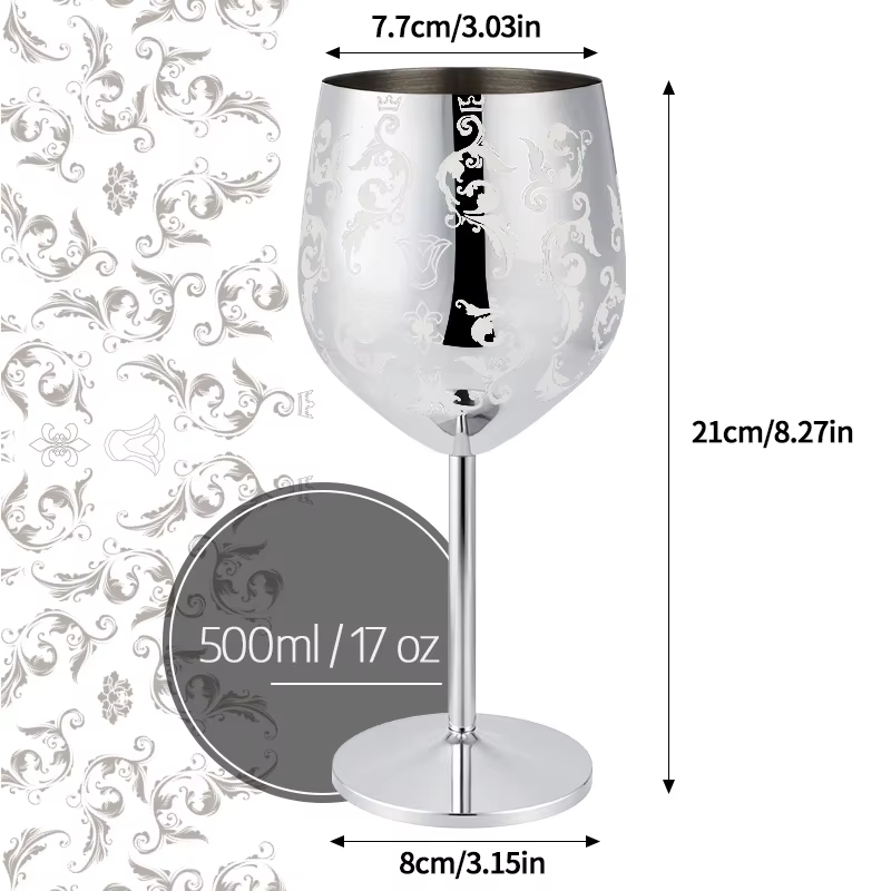 Grapevine gravure verre à vin rouge gobelet pour fête de mariage