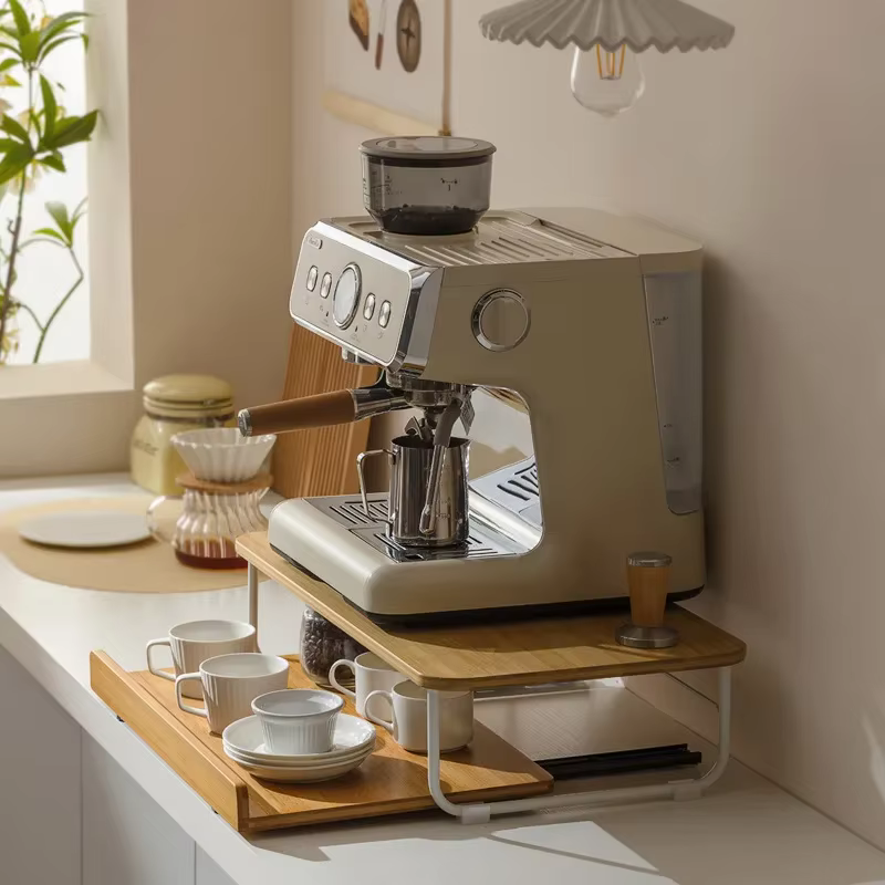 Étagères de rangement créatives pour machine à café