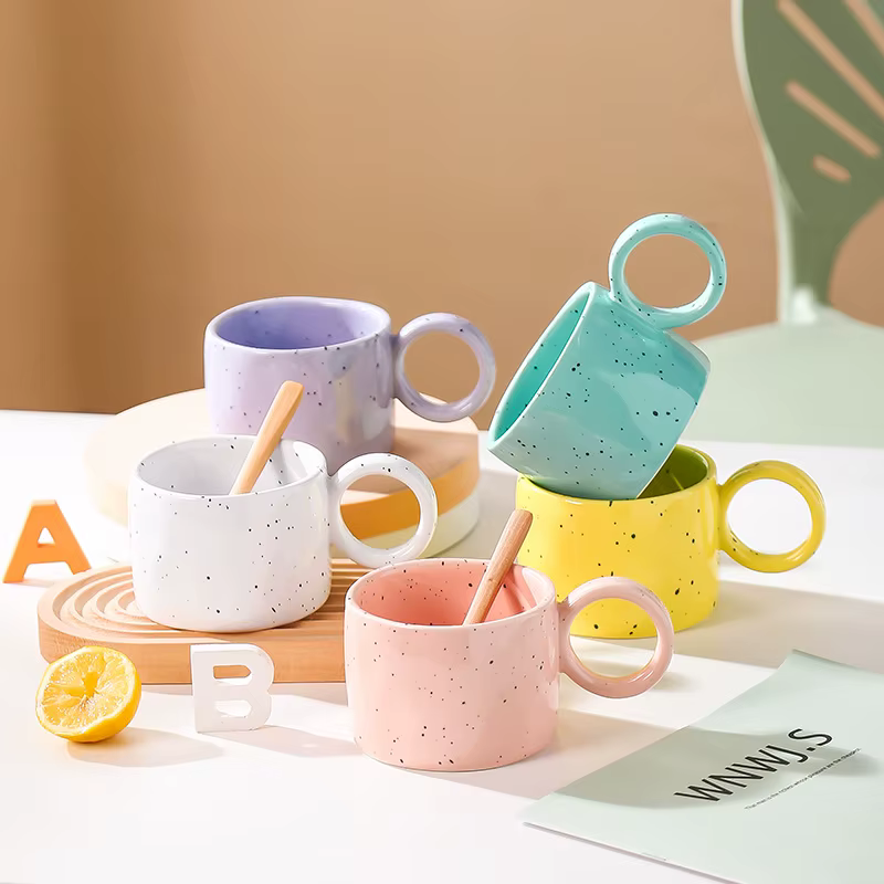 Mug à café en céramique créatif de style coréen avec poignée